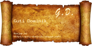 Guti Dominik névjegykártya